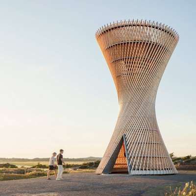 Smart Crop thumbnail of the same lookout tower with the full structure in frame